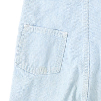 Vintage OshKosh light blue fine stripe engineer red label overalls - 3/4T