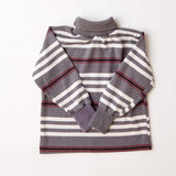 Vintage Health-tex gray and maroon striped turtleneck • Size 2/3T