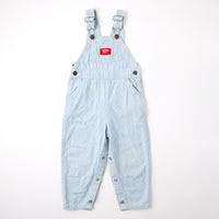 Vintage OshKosh light blue fine stripe engineer red label overalls - 3/4T