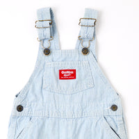 Vintage OshKosh light blue fine stripe engineer red label overalls - 3/4T
