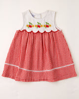 Vintage Samara cherries and daisies gingham dress size 3T, good 2/3t. Great vintage condition, measurements in pics.