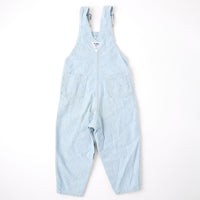Vintage OshKosh light blue fine stripe engineer red label overalls - 3/4T
