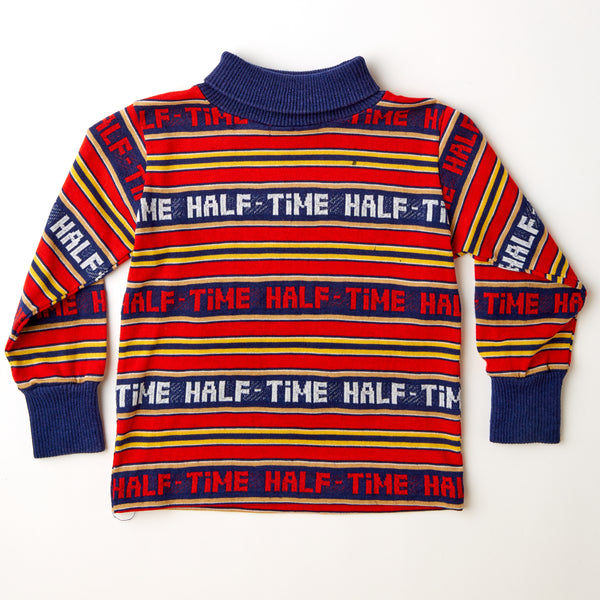 Vintage Health-tex 70’s half time spellout knit long sleeve shirt • Size 3t+/-