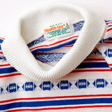 Vintage Health-tex football print knit long sleeve shirt • size 9 months