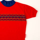 Vintage OshKosh deadstock red wagon AOP pants + shirt set - Size 4T