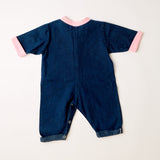 Vintage Baby Minnie NWOT chambray jumpsuit romper • Size 3/9 months