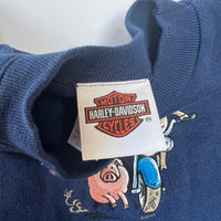 Vintage Harley "Who let the Hog's Out" sweatshirt romper · 6 months