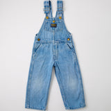 Vintage OshKosh light wash denim paper tag overalls - 3T