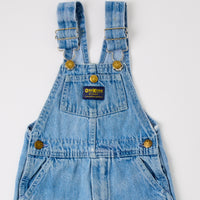 Vintage OshKosh light wash denim paper tag overalls - 3T