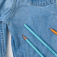 Vintage OshKosh light wash denim paper tag overalls - 3T