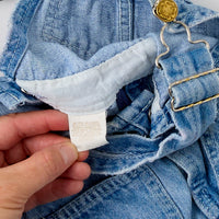 Vintage OshKosh light wash denim paper tag overalls - 3T