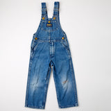 Vintage OshKosh dark wash distressed overalls - 4T