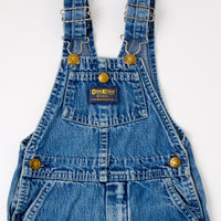 Vintage OshKosh dark wash distressed overalls - 4T