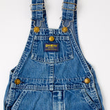 Vintage OshKosh dark wash distressed overalls - 4T