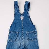 Vintage OshKosh dark wash distressed overalls - 4T
