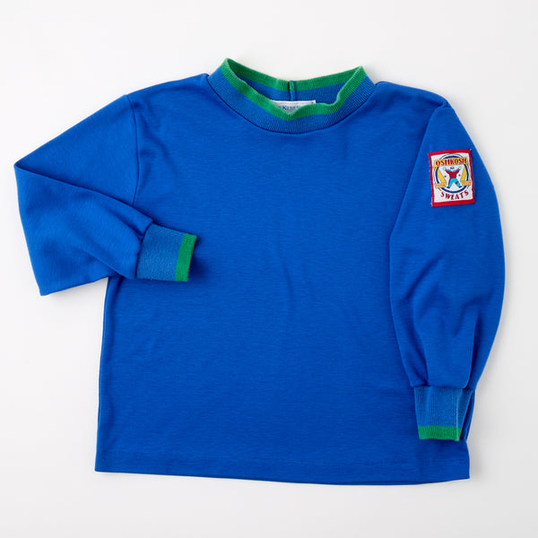 Vintage OshKosh Sweats patch blue and green mock neck long sleeve - Size 5
