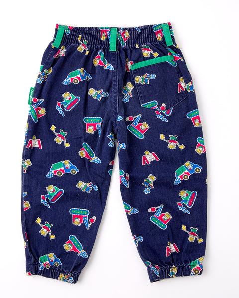 Vintage OshKosh Construction Mice color block jogger style pants - 3t