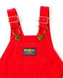Vintage OshKosh Primary Red Shortalls - 18m
