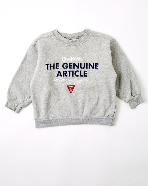 Vintage OshKosh The Genuine Article embroidered logo crewneck - Size 3T