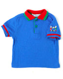 Vintage Oshkosh Color Block Embroidered Bears Polo  - 18m/24m