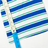Vintage OshKosh Blue + Green Striped Polo - 4T