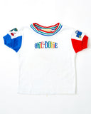 Vintage Okie Dokie Dumptruck + Bulldozer Color Block Ringer Tee - 18/24m