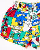 Vintage Cherokee Color Block Comic Book Print Shorts - 12ms to 2T shorties