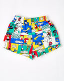 Vintage Cherokee Color Block Comic Book Print Shorts - 12ms to 2T shorties