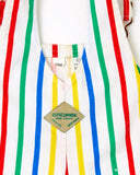 Vintage Cutecumber Rainbowish Striped Shortalls - 18/24m