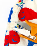 Vintage OshKosh Primary Color Whale Print Bubble Romper - 6/9m to 12m