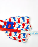 Vintage OshKosh Primary Color Whale Print Bubble Romper - 6/9m to 12m