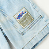 Vintage Levi's "Protect the Rainforest" White Tab light wash cinch waist denim adventure shorts · Size 4T+