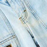 Vintage Levi's "Protect the Rainforest" White Tab light wash cinch waist denim adventure shorts · Size 4T+
