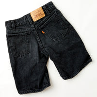Vintage Levi's 550 Relaxed Fit Orange Tab black denim shorts · Size 8