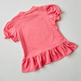 Vintage Barney apple picking puff sleeve peplum top · size 4/5T