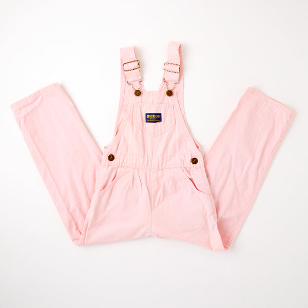 Vintage OshKosh 80's  pink pleated front overalls size 6