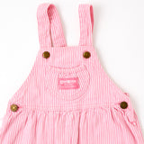 Vintage OshKosh pink engineer stripe bubble overalls 24m/2t