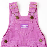 Vintage Oshkosh light purple corduroy pleated front overalls size 12 months