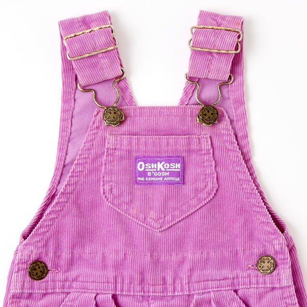ヴィンテージ　OSHKOSH　紫　コーデュロイ　オーバーオール Vintage Oshkosh light purple corduroy pleated front overalls size