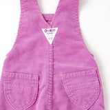 Vintage Oshkosh light purple corduroy pleated front overalls size 12 months