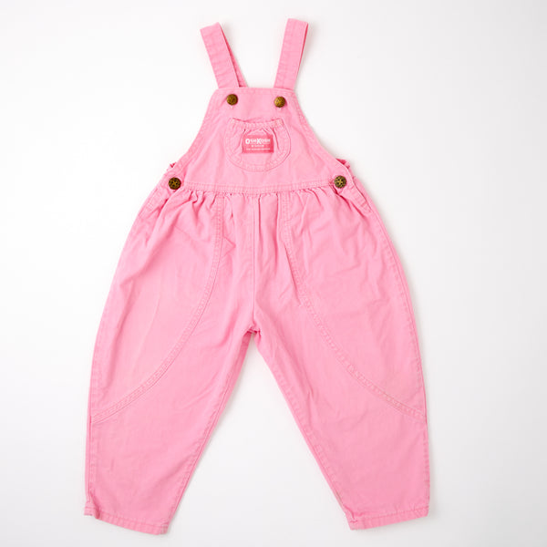 Vintage OshKosh pink bubble overalls size 2/3t