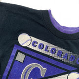 Vintage 1993 Colorado Rockies double collar graphic tee single stitch, size 4/5