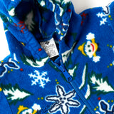 Vintage Columbia Winter Wonderland fleece bunting w/convertible mittens and booties, size 6-12 months