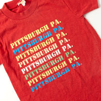 Vintage single-stitch Pittsburgh souvenir tee · size 6x/8