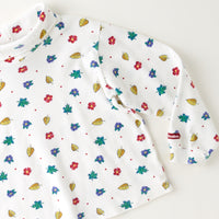 Vintage OshKosh fall and winter tone flowers and leaves turtleneck shirt · Size 5