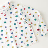 Vintage OshKosh fall and winter tone flowers and leaves turtleneck shirt · Size 5