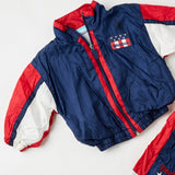 Vintage Weebok American flag-esque red white and blue tracksuit / windbreaker suit · 12/18 months