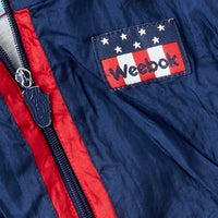 Vintage Weebok American flag-esque red white and blue tracksuit / windbreaker suit · 12/18 months